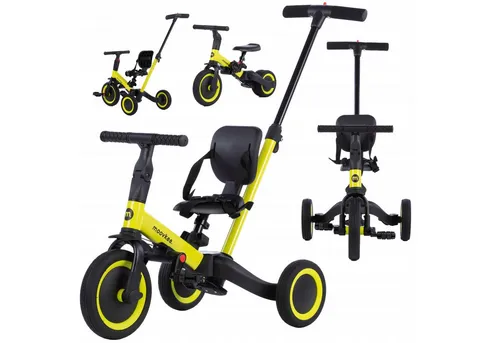 COIL Dreirad Lauflernrad 6-in-1 für Kinder - Multifunktionales Dreirad und Laufrad für Kinder ab 12 Monaten, mit höhenverstellbarem Sattel aus Ökoleder und Gummirädern für sicheren Fahrspaß.