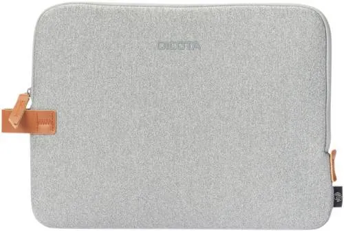 DICOTA Laptophülle Skin URBAN - Kunstfaser grau für 16 Zoll Laptops - Notebook-Tasche mit weichem Innenfutter aus Kunstfell für zusätzlichen Schutz und umweltfreundlich aus recycelten PET-Flaschen hergestellt. Ideal für einen stylischen und sicheren Transport.