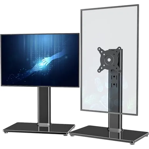Hemudu Monitor Ständer Tischständer für 13 Zoll-32 Zoll Monitore, schwenkbar, neigbar, rotierbar, höhenverstellbar schwarz HT05B-201P