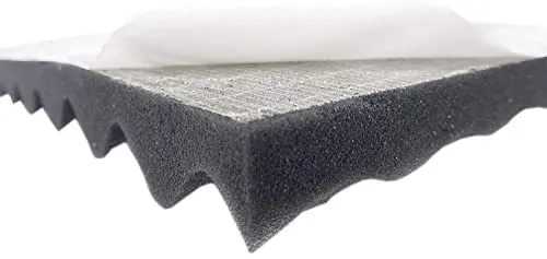 Akustikpur Akustikschaumstoff Noppenschaumstoff SELBSTKLEBEND - Schalldämmmatten zur effektiven Akustik Dämmung, ca. 100 cm x 49 cm x 3 cm