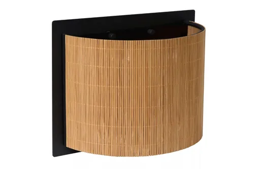 Wandleuchte Bambus Natur Schwarz