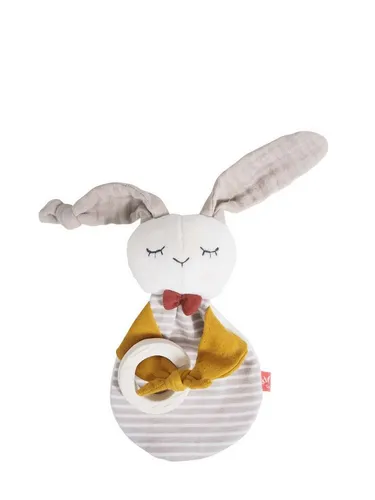 kikadu Beißring Beißring Hase Junge, (1-tlg), Bio-Baumwolle, ohne Schadstoffe