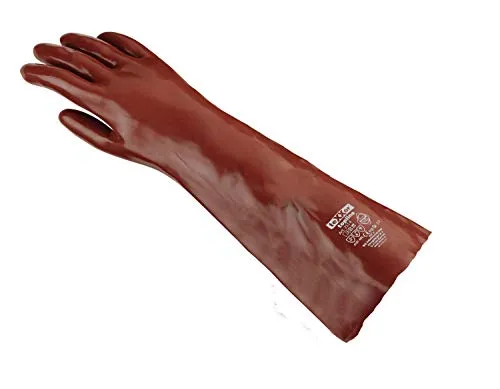 teXXor Handschuhe Chemikalienschutzhandschuhe PVC ROTBRAUN rotbraun 10