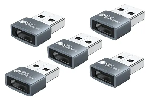 Good Connections Adapter USB 2.0 Stecker A an USB-C™ Buchse, Aluminiumgehäuse, grau, 5er-Set