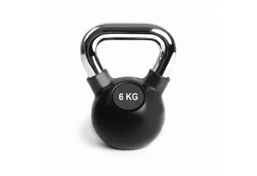 Black Snake Kettlebell Chrom Kugelhantel Schwunghantel Muskelaufbau Kraftausdauer Home Gym, (6 kg), bodenschonend gummiert, verchromter Griff, kippsichere Standfläche