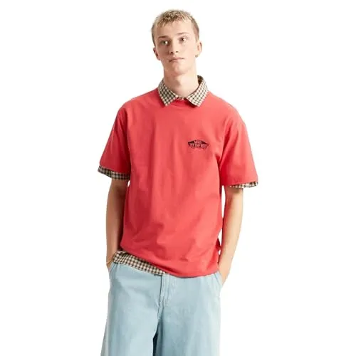 Vans Double Standard SS Tee Crimson Haze - Stylisches T-Shirt für Herren - Hochwertiges T-Shirt aus 100 % Baumwolle in Crimson Haze. Ideal für lässige Outfits und den täglichen Gebrauch. Bequem und modisch!