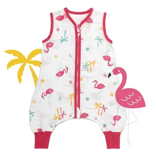 schlummersack Baby Schlafsack mit Füßen Sommer 0.5 Tog 60 cm - Ideal für Babys von 60-70 cm: Der ungefütterte Schlafsack mit Füßen sorgt für Bewegungsfreiheit und hohen Komfort in warmen Nächten. Aus atmungsaktivem Bambus-Musselin, Oeko-Tex zertifiziert, für ein angenehmes Schlafklima.