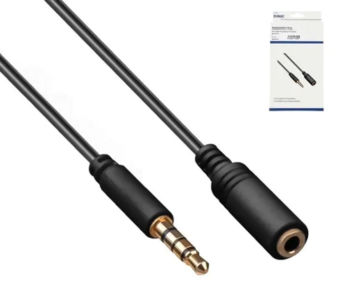 DINIC Audioverlängerung 3,5mm 4pin Klinke, 4-Pin #1907286