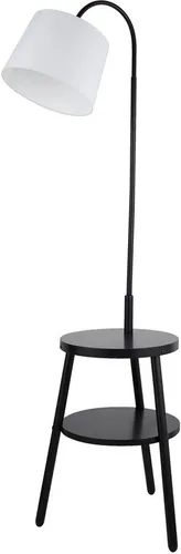 Searchlight LED-Stehleuchte Ridge - Elegante Stehleuchte in Schwarz, aus Metall und Textil, ideal für stimmungsvolle Innenbeleuchtung und moderne Wohnräume.