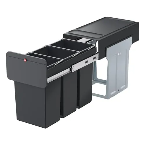 Hailo Einbau-Mülleimer EcoLine 3x10L Schwarz von Hailo