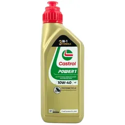 Castrol Power1 Ultimate 4T 10W-40 - Hochleistungs-Motorradmotorenöl in HC-Synthesequalität, ideal für Renneinsätze. Bietet herausragende Schmierfilmstabilität und optimalen Schutz für Motor, Getriebe und Kupplung.
