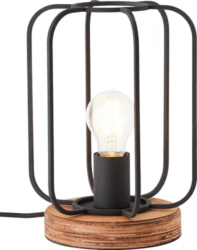 Brilliant 93147/66 Tosh Tischleuchte antik holz/schwarz korund