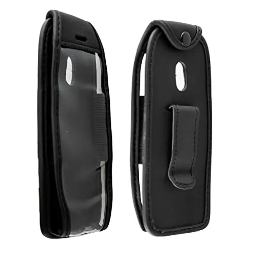caseroxx Ledertasche mit Gürtelclip für Nokia 6310 (2021) in schwarz – robuste Handy-Tasche mit Sichtfenster & Gürtelclip aus Echtleder, ideal für Beruf, Freizeit, Outdoor & sicheren Transport