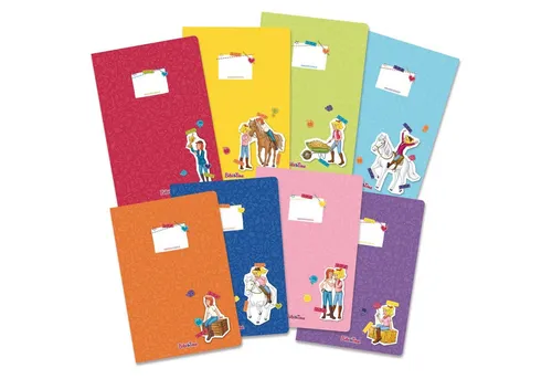 PAPIERDRACHEN Schulheft 8 Schnellhefter aus Karton – DIN A4 – tolles Designs