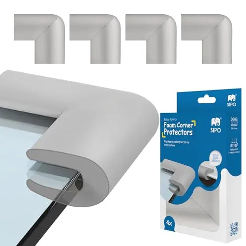 SIPO Schaumstoff-Eckenschutz für Glasmöbel – 4er-Set
