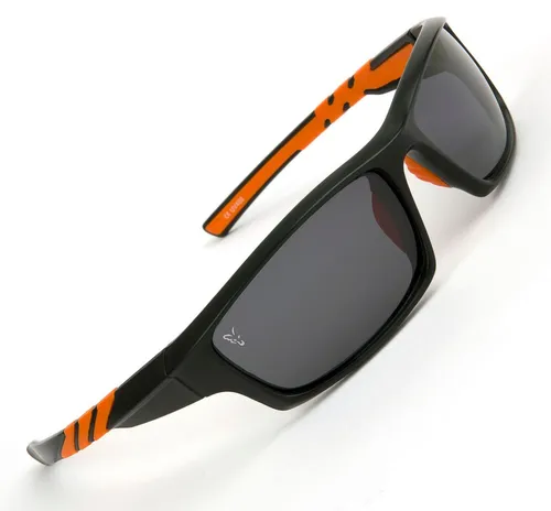 Fox Sunglasses Black Orange - Polarisationsbrille mit grauen Gläsern - Sonnenbrille in trendigem Schwarz und Orange, ideal für unisex Erwachsene, bietet optimalen UV-Schutz und polarisierte Gläser für klare Sicht.