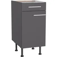 Optifit Küchen-Unterschrank Ingvar420 40 cm x 87 cm Anthrazit Matt