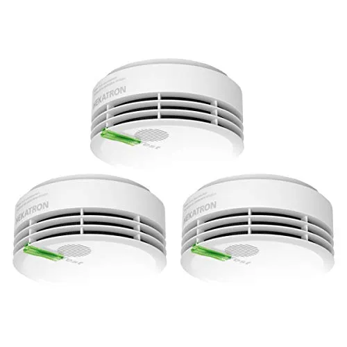 Hekatron Genius Plus Rauchmelder – 10 Jahre Batterie – Testsieger - Rauchmelder mit 10 Jahren Batterielaufzeit und über 85 dB Alarmfrequenz für optimale Sicherheit. App-unterstützt für einfache Wartung und Montage mit Klebepad oder Bohrung.