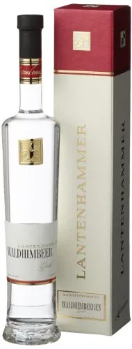 Lantenhammer Waldhimbeergeist 0.5 l mit Geschenkverpackung - Likör, ideal zum Verschenken oder selbst Genießen, klar und mild im Geschmack, perfekt für besondere Anlässe.
