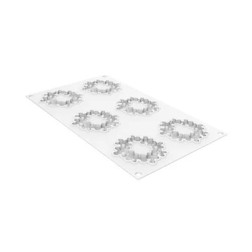 Silikomart Flora 19 Silikonform N.6 Durchmesser 7,5 Cm H 0,8 Cm