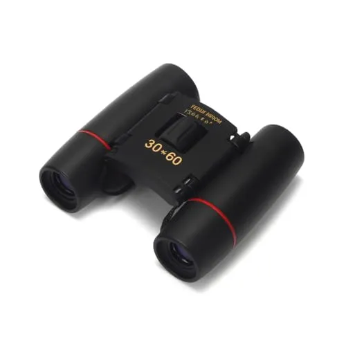 Zoom Fernglas 30 x 60 HD, tragbar, faltbar mit Tasche, kompaktes Teleskop für Wandern, Camping und Reisen