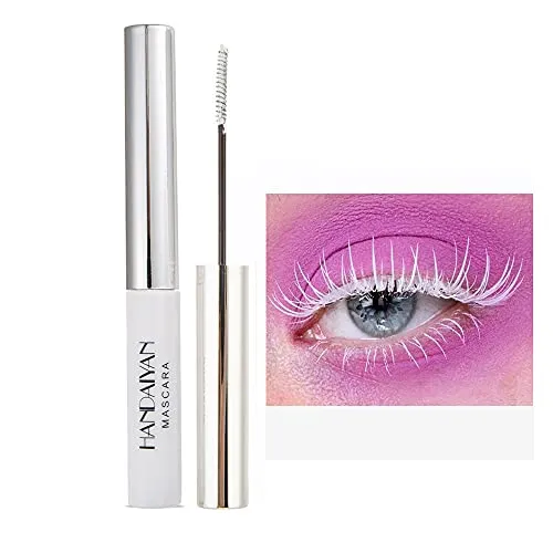 Produktbild OCHILIMA 4D Mascara farbenfrohe Fasermascara bezaubernde lang anhaltende Mascara, dichte/lange Wimpern wasserfestes und wischfestes Augen-Makeup(White)