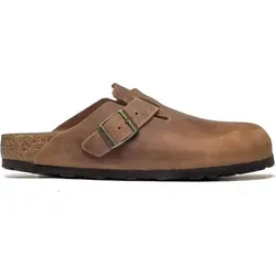 Birkenstock Boston Herren Clogs aus geöltem Leder, Größe 41 - Braun - Der BIRKENSTOCK Boston ist ein zeitloser Clog für Herren, der mit einem individuell verstellbaren Riemen und einem anatomischen Fußbett für hohen Tragekomfort sorgt. Ideal für jeden Tag!