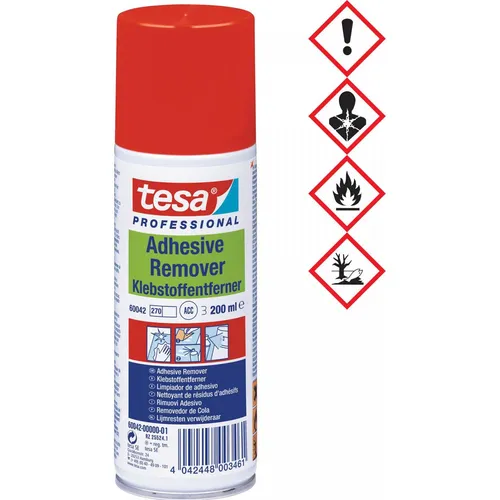 Produktbild tesa ADHESIVE REMOVER Klebstoffentferner Spray, entfernt Klebereste, 200ml Dose (60042-00000-02)