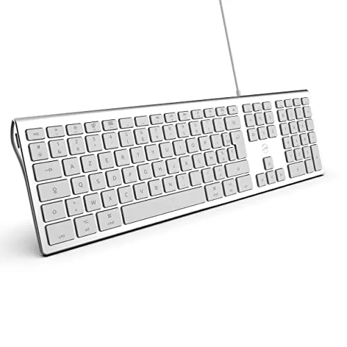 Mobility LAB ML304304 USB Tastatur Französisch, AZERTY Silber USB-Hub - Tastaturen mit integriertem USB-Hub, ideal für platzsparendes Arbeiten und effiziente Verbindungen.