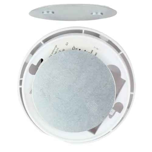 REV Magnetbefestigung für Rauchmelder, Ø ca. 60mm. Mit 3M Klebepads. Haftkraft 1kg., Silber