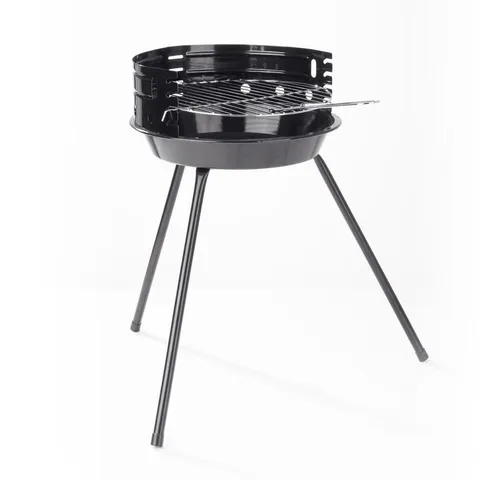 LANDMANN Holzkohlegrill Holzkohle-Rundgrill, praktischer Rundgrill für Grillen zuhause oder unterwegs