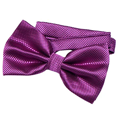 DonDon Herren Fliege 12 x 6 cm gebunden mit Hakenverschluss und größenverstellbar für besondere Anlässe beere