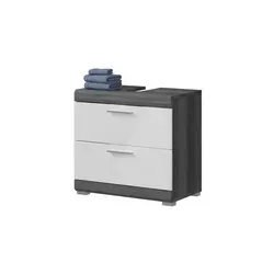 Waschbeckenunterschrank SCHLOONSEE 60cm - 2 Schubkästen mit Siphonausschnitt - Moderne Badmöbel mit hochwertiger MDF-Front, pflegeleicht und in verschiedenen Farben erhältlich. Ideal für stilvolle Badezimmergestaltungen.