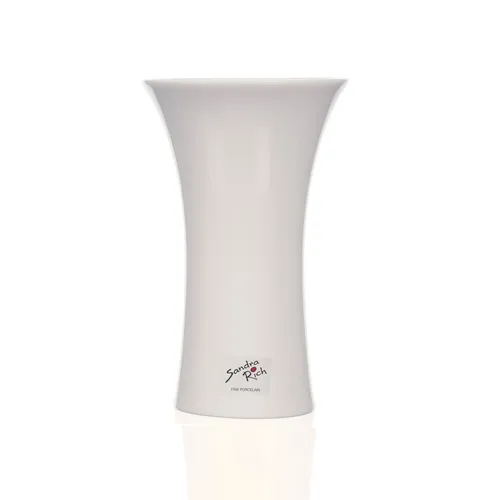 Blumenvase TULIP von Sandra Rich - Elegante Porzellanvase - Blumentöpfe & Vasen: Klassische, runde Porzellanvase in elegantem Weiß, ideal für stilvolle Dekoration im Wohnzimmer.