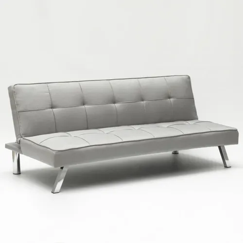 Design Schlafsofa Gemma, moderne 2-Sitzer Couch Mit Schlaffunktion - Grau