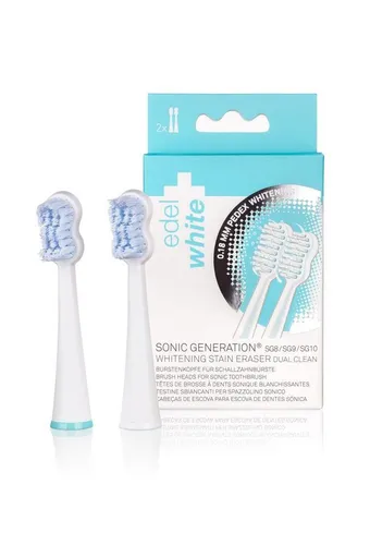 edel+white Aufsteckbürsten Whitening Stain Eraser Dual Clean