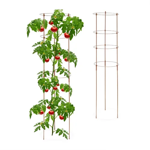 Rankhilfe Rankstütze Pflanzenhalter Tomatensäule Blumenstütze 4 Ringe 120 cm
