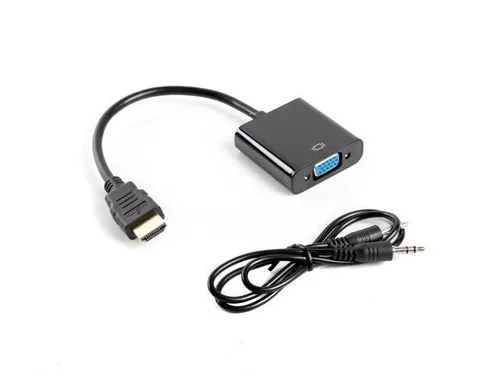 Lanberg AD-0017-BK Videokabel-Adapter 0,2 m VGA (D-Sub) HDMI Typ A 5901969408805