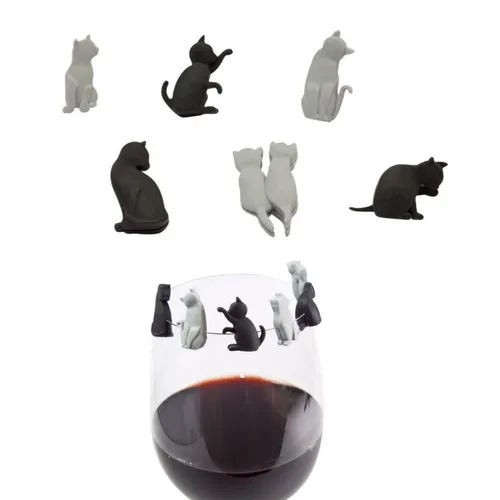 Katzen Glasmarkierer 6er Set