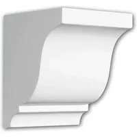 Wandboard Konsole PROFHOME 119003 Dorischer Stil in Weiß - Stuckleisten aus robustem Polyurethan, ideal für Innen- und Außenbereich. Leicht und extrem maßhaltig, perfekt zur Verschönerung Ihrer Wohnräume.