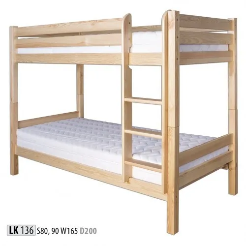 Etagenbett Hochbett aus Kiefernholz für Kinderzimmer - Hochbett aus robustem Kiefernholz, ideal für Kinderzimmer. Mit einer Liegefläche von 90 x 200 cm bietet es Platz für kreative Schlaflösungen. Modernes Design und stabile Konstruktion sorgen für Freude und Sicherheit.