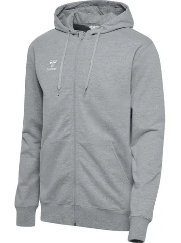 hummel Herren Hmlgo 2.0 Zip Hoodie Sweatshirt, Grey Melange, XXL EU - Stylischer Hoodie für Herren mit praktischem Reißverschluss, ideal für Sport und Freizeit.