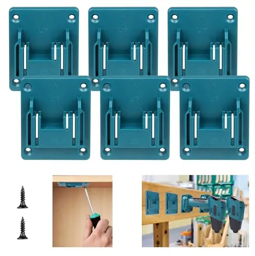 Stück Wandhalterung Werkzeughalter für Makita 18V Elektrowerkzeug, Bohrwerkzeuge Halterung Maschinenhalter Werkstatt Speicherung für Werkstatt und Garage, 14,4/18V( Blau) 6