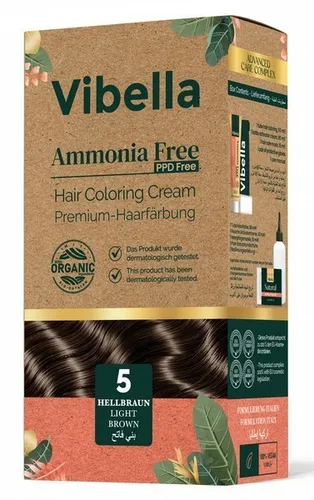 Vibella Haarfärbecreme Nr. 5 Hellbraun – Premium-Haarfarbe