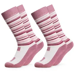 OCCULTO Skisocken Kinder Skisocken 2er Pack (Modell Mondi) (2-Paar) lila|rosa 23-26