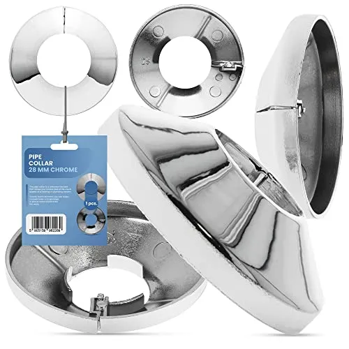 Einzelrosette für Heizungsrohre Einzel Heizungsrohr 28 mm Chrom Rosette Verschiedene einzeln für Rohre Abdeckrosette Rohrmanschetten Heizkörperrosetten Rohrschelle