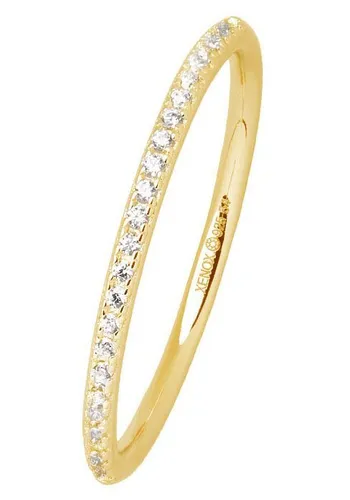 XENOX Fingerring XS KRAPPE GOLD & SILBER mit Zirkonia von XENOX