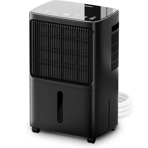 Erikssøn Luftentfeuchter mit LED Display, Timer & Kindersicherung | entfernt 16L Feuchtigkeit je 24h | Für Raumgröße ca. 140m³ (70m²) | energiesparender Raumentfeuchter mit Feuchtigkeitssensor