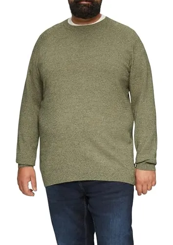 Herren Pullover mit Rundhalsausschnitt - Melierter Pullover für Herren, Regular Fit mit langen Ärmeln und Rippbündchen - ideal für lässige Looks und gemütliche Tage.