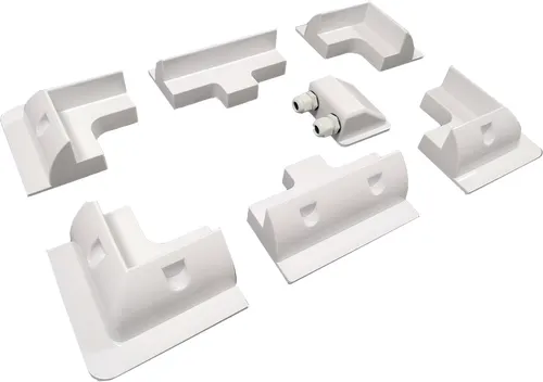 enjoy solar ABS Montage Set für Solarmodule - Dachhalterungen für Solarmodule, robustes ABS Material, extrem witterungsbeständig und ideal für Wohnmobile, Caravans und Boote. Enthält Haltecken und Dachdurchführung.